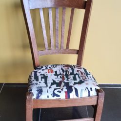 Petite chaise de travail, tissu JP Gaultier